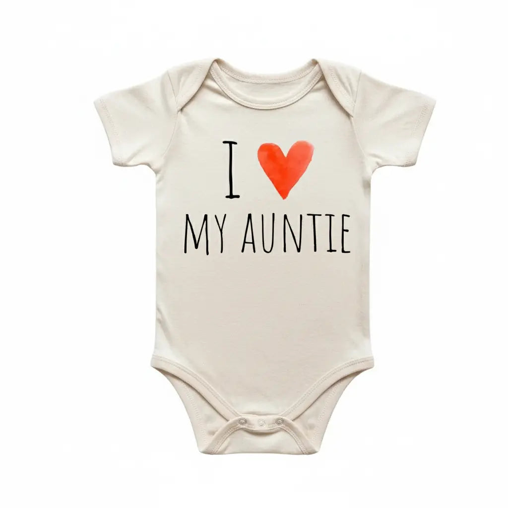 I Love My Auntie - Baby Boy Girl Clothes Infant Bodysuit Funny Cute Newborn  Funny Cute Onesie® | North Fork Forager LLC