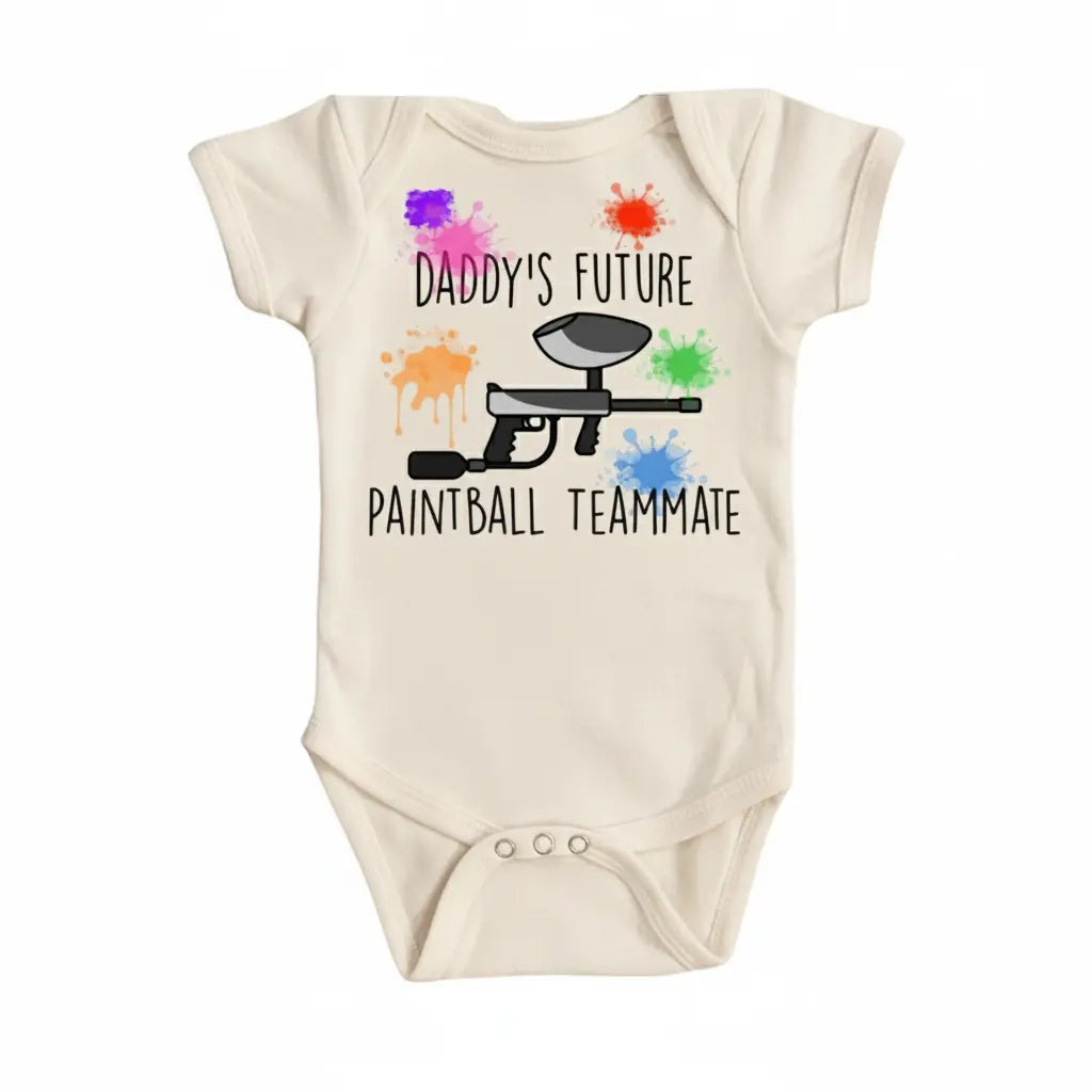 Paintball Daddy - Baby Boy Girl Clothes Infant Onesie® Funny Cute Newborn GS1  Funny Cute Onesie® | North Fork Forager LLC