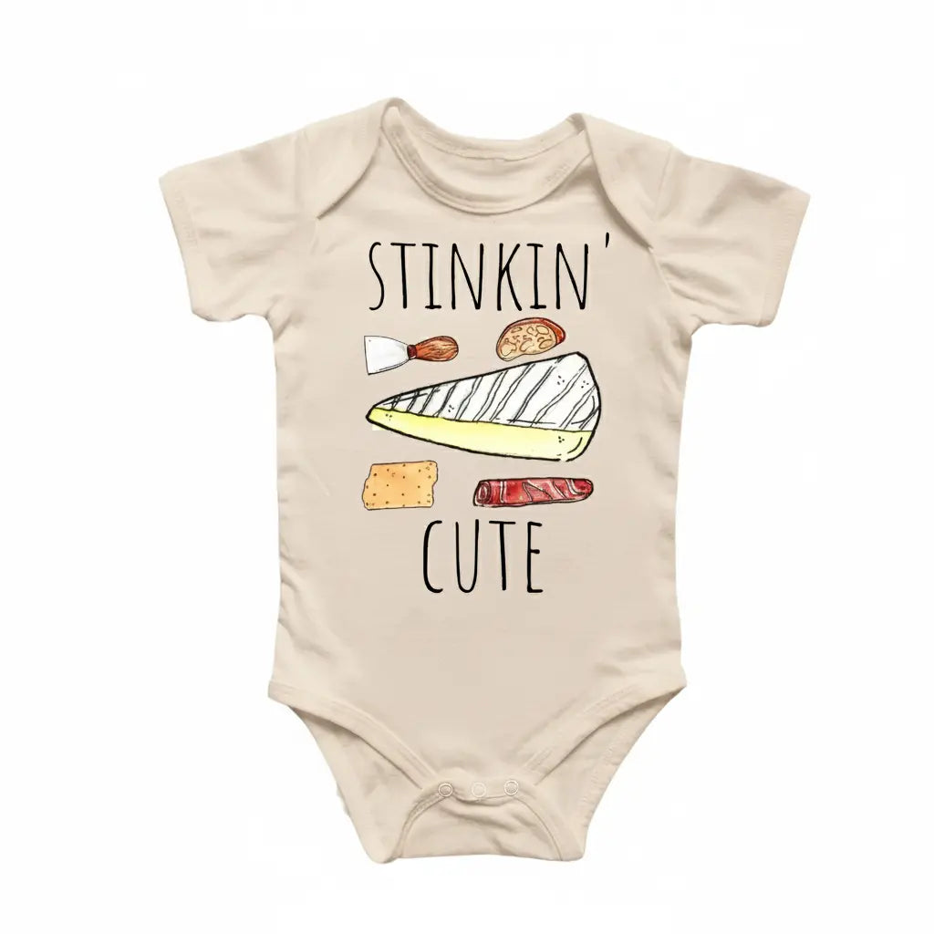 Stinking Cute Cheese - Baby Boy Girl Clothes Infant Onesie® Funny Cute Newborn GS1  Funny Cute Onesie® | North Fork Forager LLC