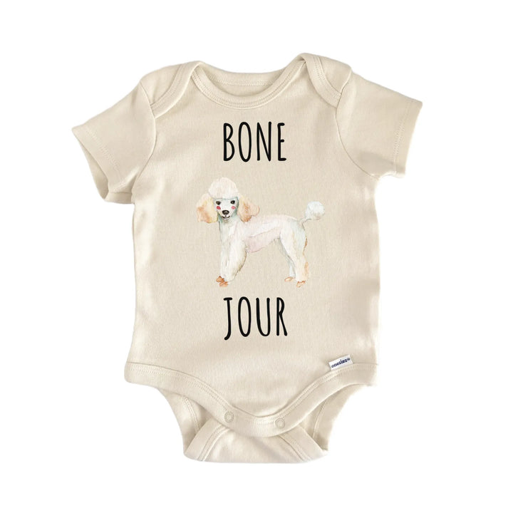 French Poodle Dog France Baby Gift Baby Bodysuit