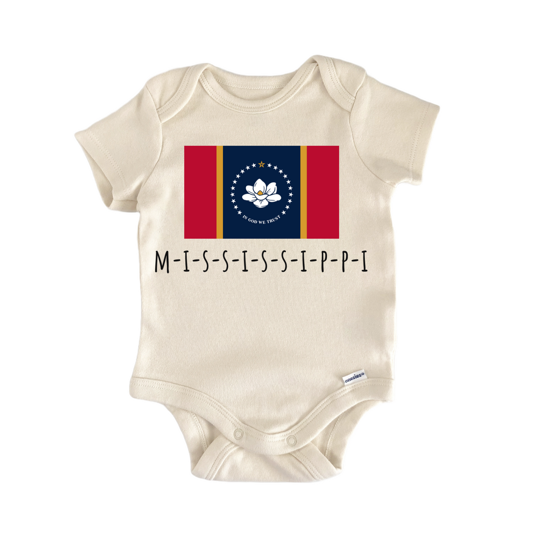 Mississippi State Flag Baby Gift Baby Onesie®