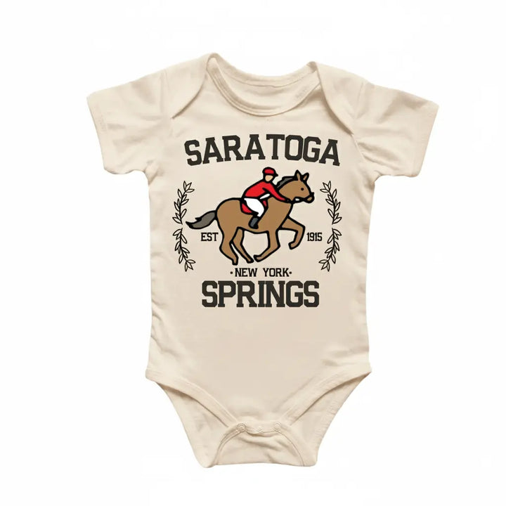 Saratoga Springs New York - Baby Boy Girl Clothes Infant Bodysuit Funny Cute Newborn  Funny Cute Onesie® | North Fork Forager LLC