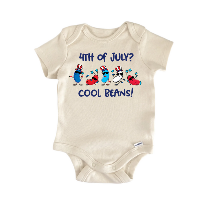 4th Of July Cool Beans Patriotic -  Baby Boy Girl Clothes Bodysuit Funny Cute