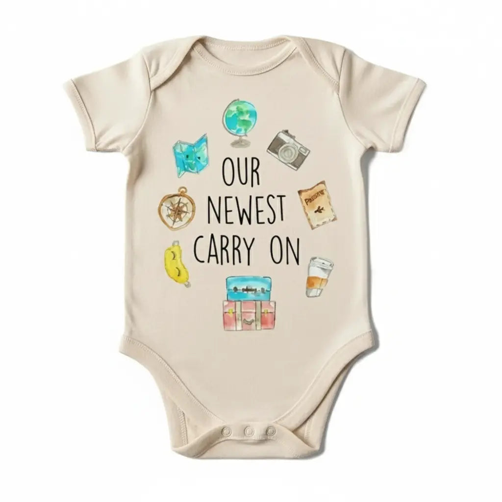 Travel Carry On - Baby Boy Girl Clothes Infant Bodysuit Funny Cute Newborn 1B  Funny Cute Onesie® | North Fork Forager LLC