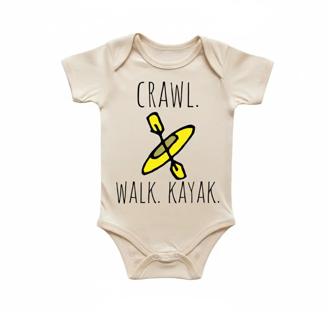 Kayak River Lake - Baby Boy Girl Clothes Infant Onesie® Funny Cute Newborn 2 GS1  Funny Cute Onesie® | North Fork Forager LLC