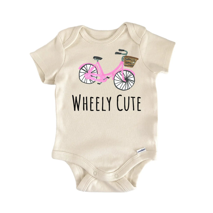 Pink Bicycle Girl Bike Baby Gift Baby Bodysuit