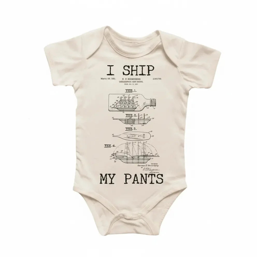 Boat Patent Ship - Baby Boy Girl Clothes Infant Bodysuit Funny Cute Newborn  Funny Cute Onesie® | North Fork Forager LLC