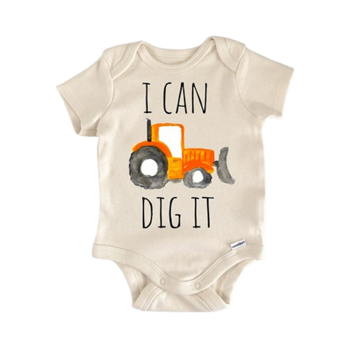 Bulldozer Excavator Construction - Baby Boy Girl Clothes Infant Bodysuit Funny Cute