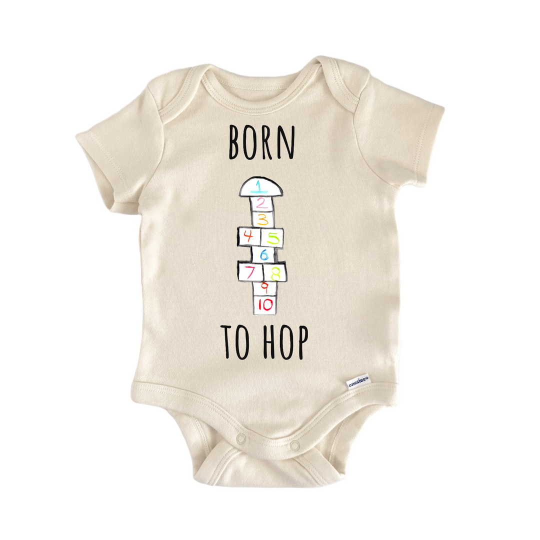 Hopscotch Playground Game Hop Jump Baby Gift Baby Bodysuit