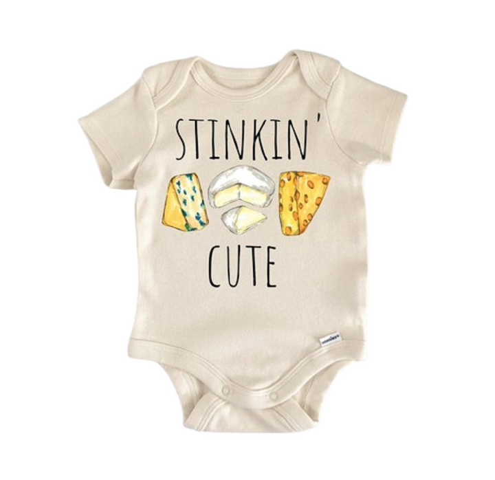 Cheese Wine Foodie Food - Baby Boy Girl Clothes Infant Bodysuit Funny Cute Newborn