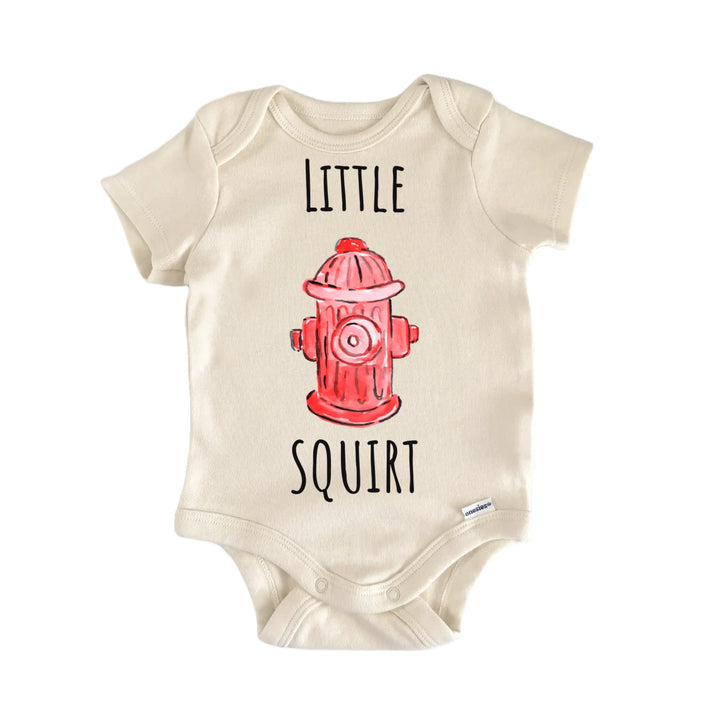 Firefighter Squirt Fireman Hydrant Infant Gift Baby Bodysuit