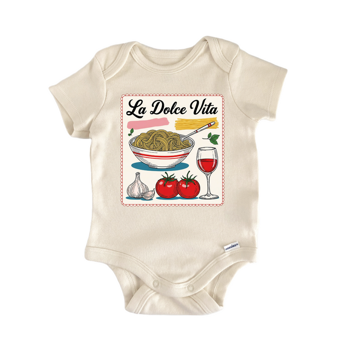 Dolve Vita Italian Pasta Wine Baby Gift Baby Onesie®