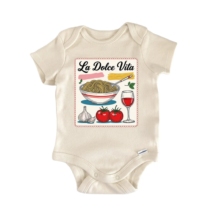 Dolve Vita Italian Pasta Wine Baby Gift Baby Bodysuit
