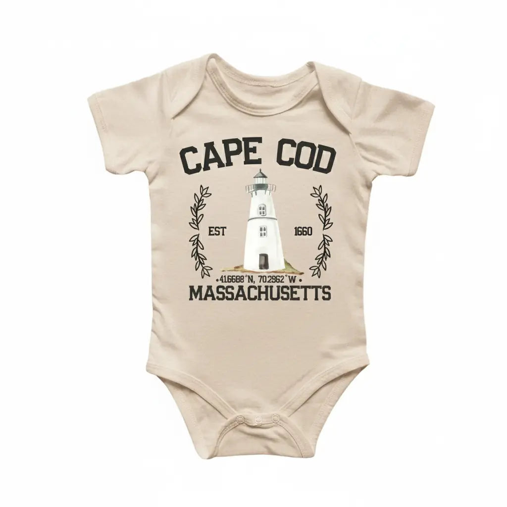 Cape Cod Massachusetts - Baby Boy Girl Clothes Infant Bodysuit Funny Cute Newborn  Funny Cute Onesie® | North Fork Forager LLC