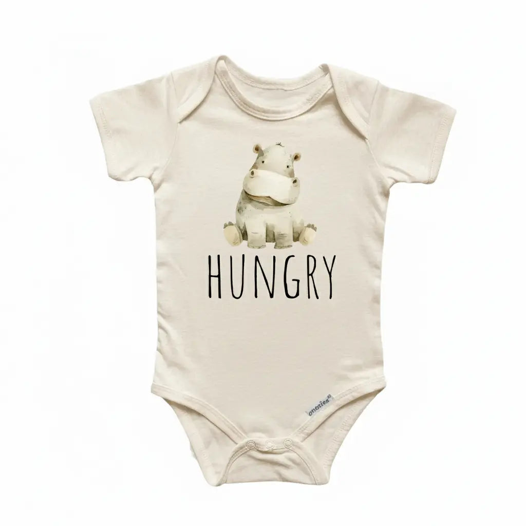 Hippo Hungry- Baby Boy Girl Clothes Infant Bodysuit Funny Cute Newborn  Funny Cute Onesie® | North Fork Forager LLC