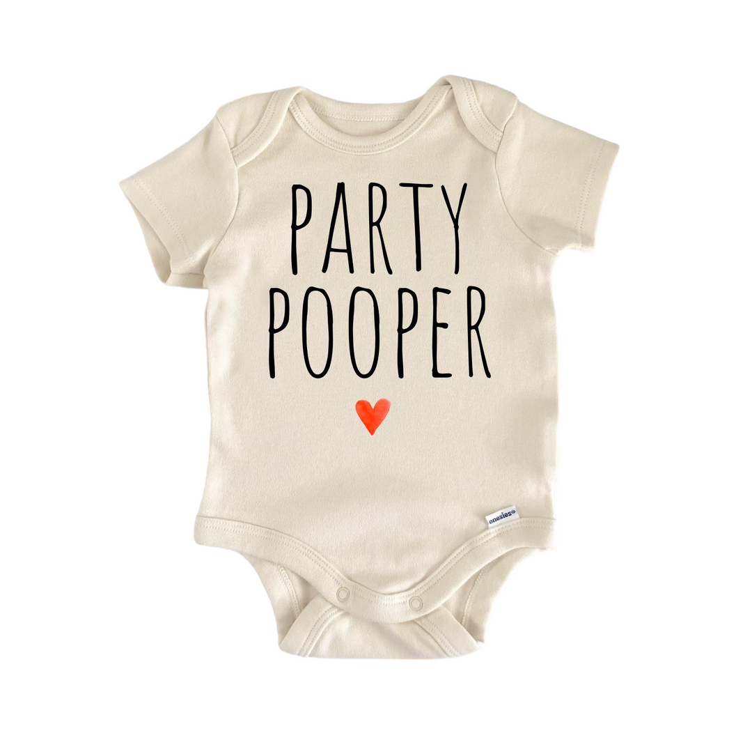 Party Pooper - Baby Boy Girl Clothes Infant Bodysuit Funny Cute Newborn  Funny Cute Onesie® | North Fork Forager LLC
