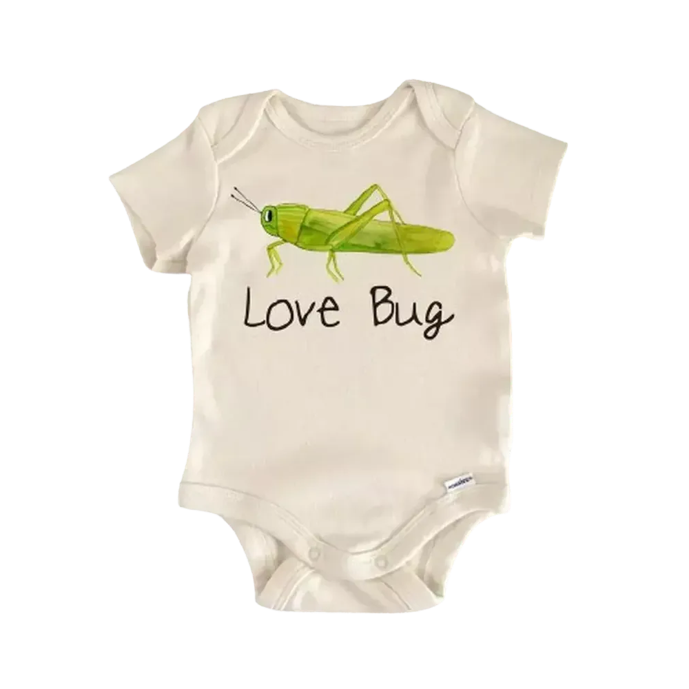 Grasshopper Snuggle Bug - Baby Boy Girl Clothes Infant Bodysuit Funny Cute Newborn  Funny Cute Onesie® | North Fork Forager LLC