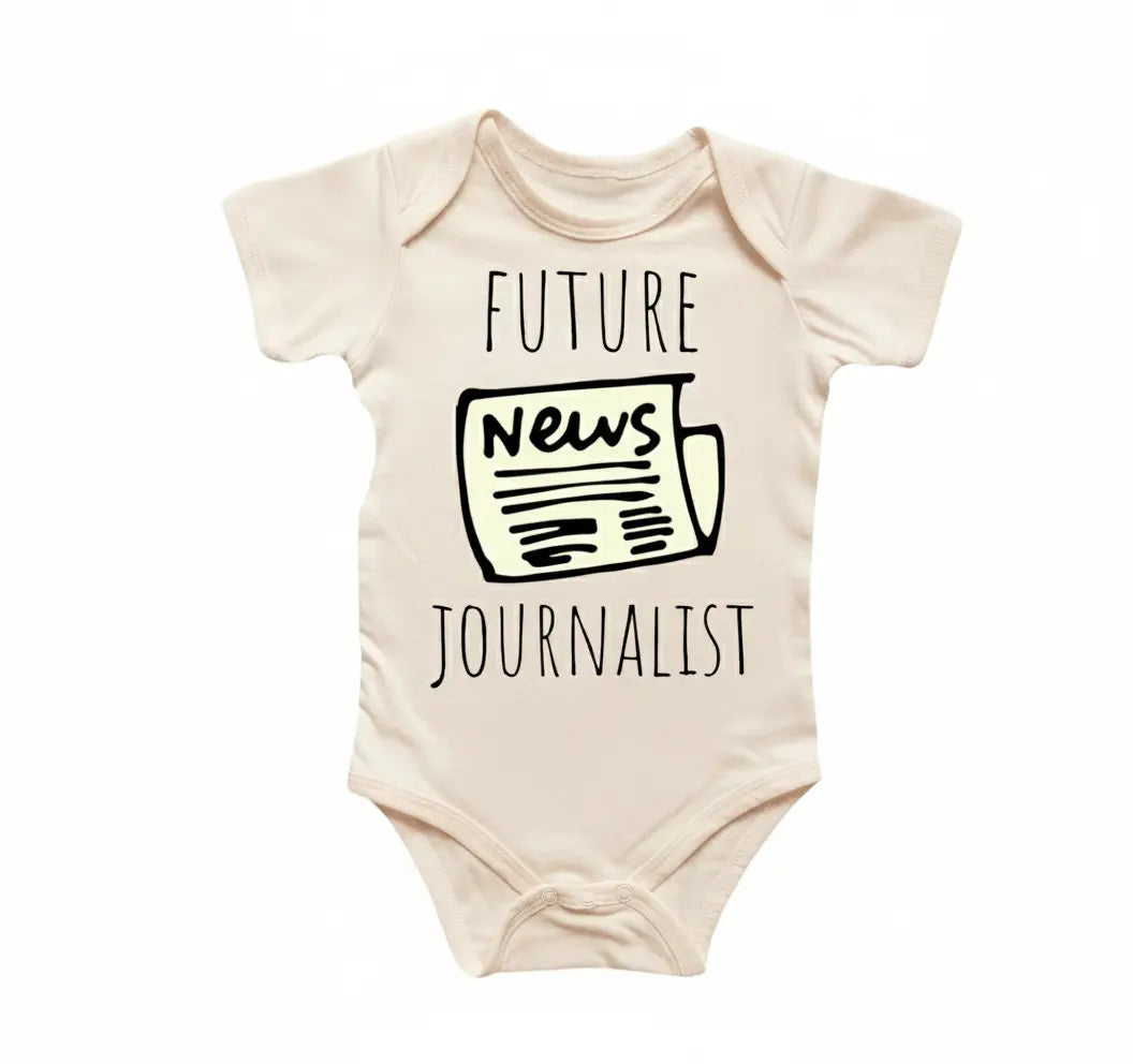 Journalist Newspaper - Baby Boy Girl Clothes Infant Bodysuit Funny Cute Newborn  Funny Cute Onesie® | North Fork Forager LLC