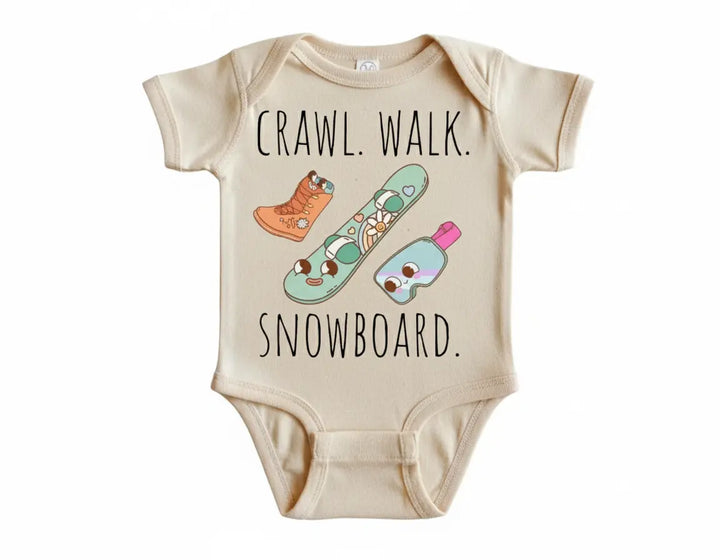 Snowboard Boho Retro - Baby Boy Girl Clothes Infant Bodysuit Funny Cute Newborn  Funny Cute Onesie® | North Fork Forager LLC