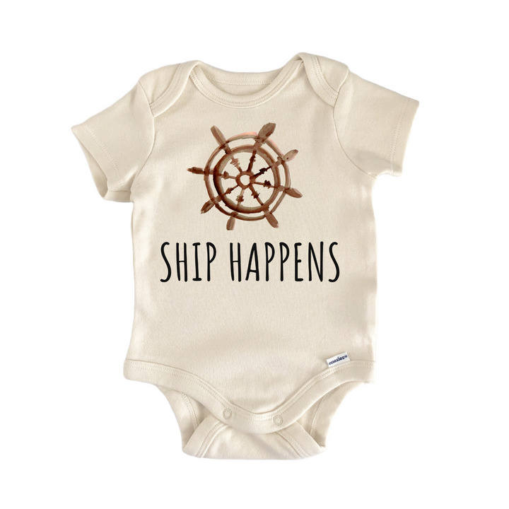 Ship Happens Boat Nautical Newborn Gift Baby Onesie®