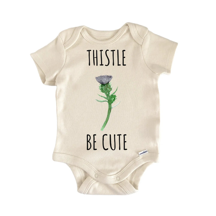 Scottish Thistle Flower Baby Gift Baby Bodysuit