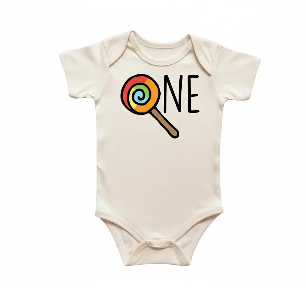 Candy Lolipop Sweet One - Baby Boy Girl Clothes Infant Bodysuit Funny Cute Newborn  Funny Cute Onesie® | North Fork Forager LLC