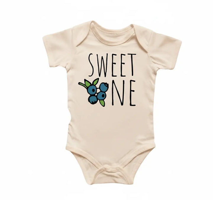 Blueberry Fruit Sweet One - Baby Boy Girl Clothes Infant Bodysuit Funny Cute Newborn  Funny Cute Onesie® | North Fork Forager LLC