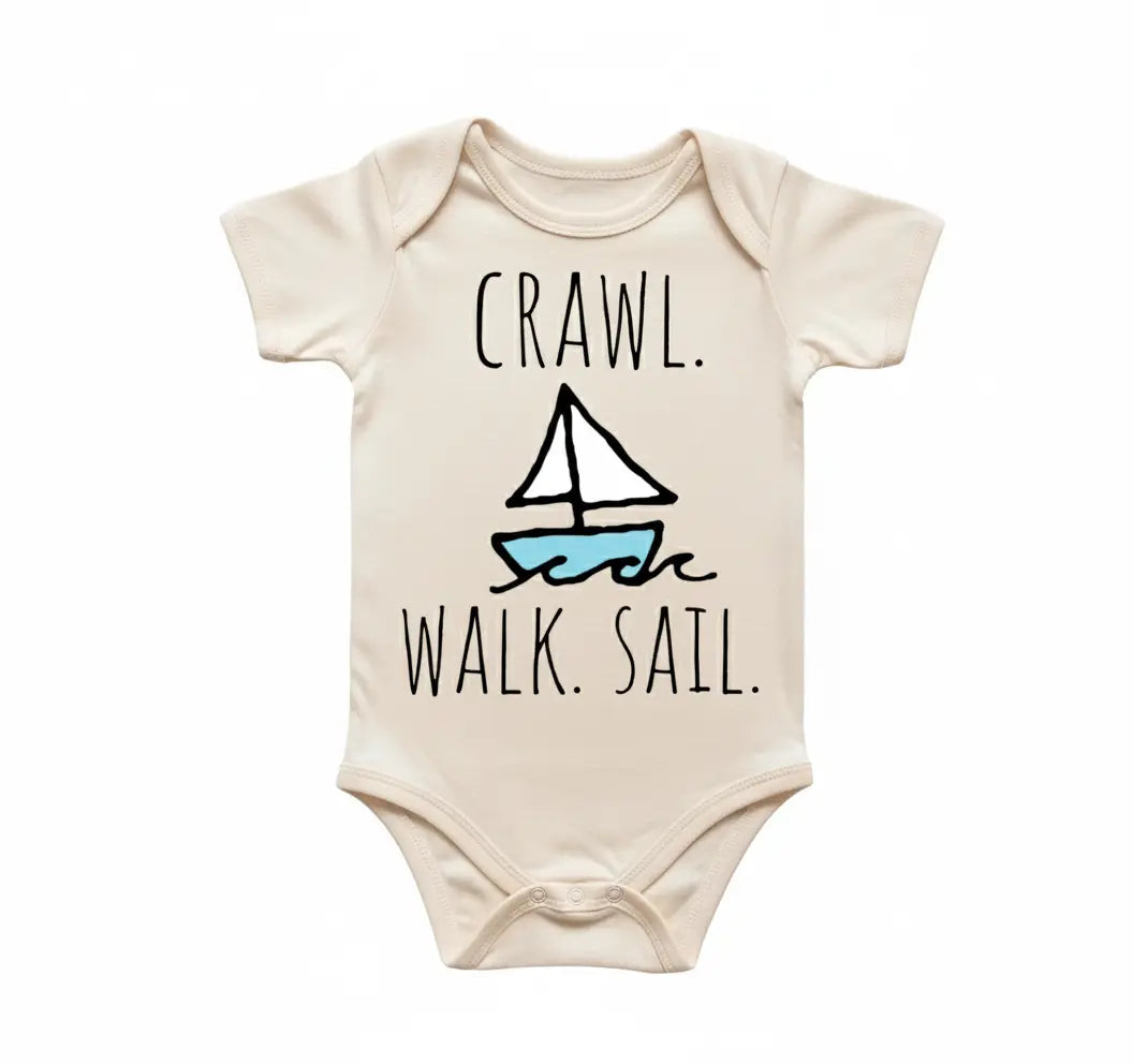 Sailboat Sailor Boat - Baby Boy Girl Clothes Infant Bodysuit Funny Cute Newborn  Funny Cute Onesie® | North Fork Forager LLC