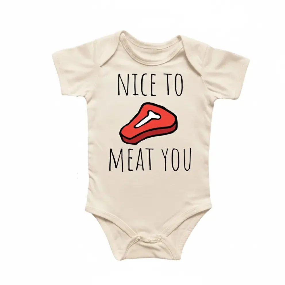 Steak Bbq - Baby Boy Girl Clothes Infant Bodysuit Funny Cute Newborn  5  Funny Cute Onesie® | North Fork Forager LLC
