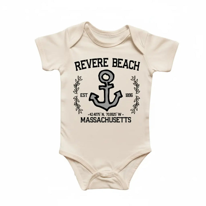 Revere Beach Massachusetts - Baby Boy Girl Clothes Infant Bodysuit Funny Cute Newborn  Funny Cute Onesie® | North Fork Forager LLC