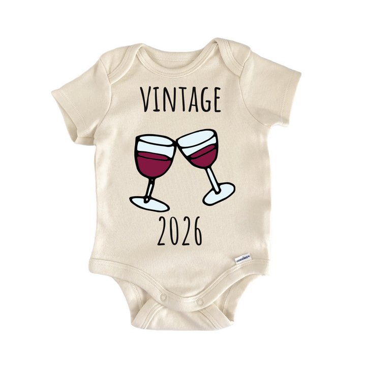 Vintage 2026 Wine Grapes Vineyard Infant Gift Baby Onesie®