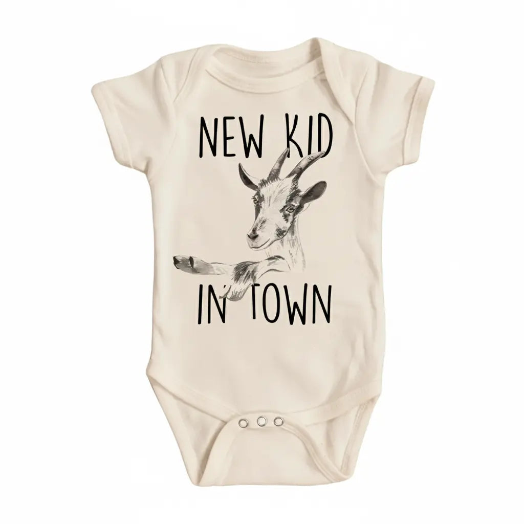 Goat New Kid - Baby Boy Girl Clothes Infant Onesie® Funny Cute Newborn GS1  Funny Cute Onesie® | North Fork Forager LLC