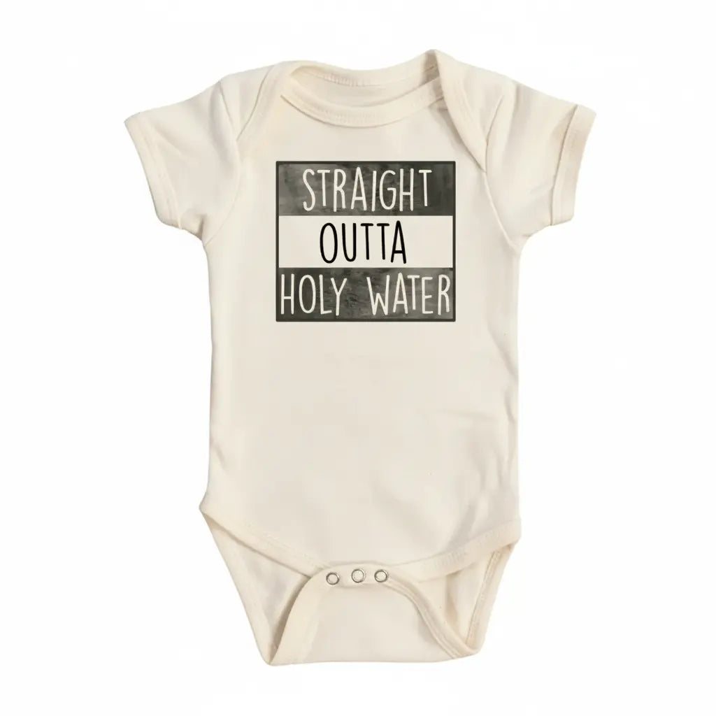 Baptism Holy Water  - Baby Boy Girl Clothes Infant Bodysuit Funny Cute Newborn  Funny Cute Onesie® | North Fork Forager LLC
