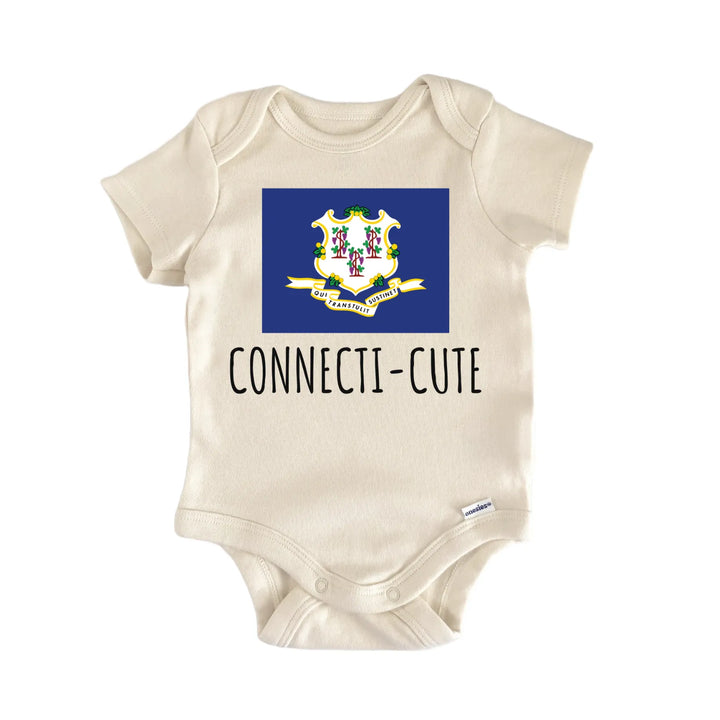 Connecticut State Flag Baby Gift Baby Bodysuit
