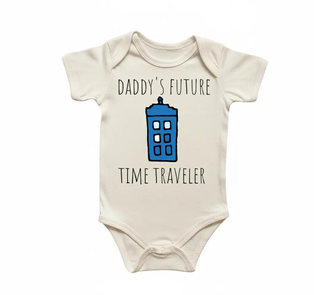 Police Box Time Travel - Baby Boy Girl Clothes Infant Bodysuit Funny Cute Newborn 2  Funny Cute Onesie® | North Fork Forager LLC