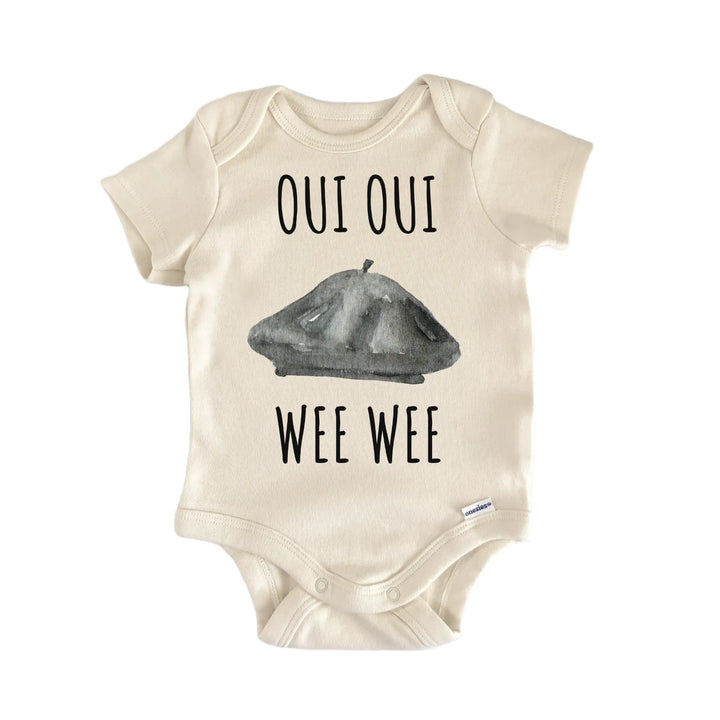 French Beret Wee Oui France Baby Gift Baby Bodysuit
