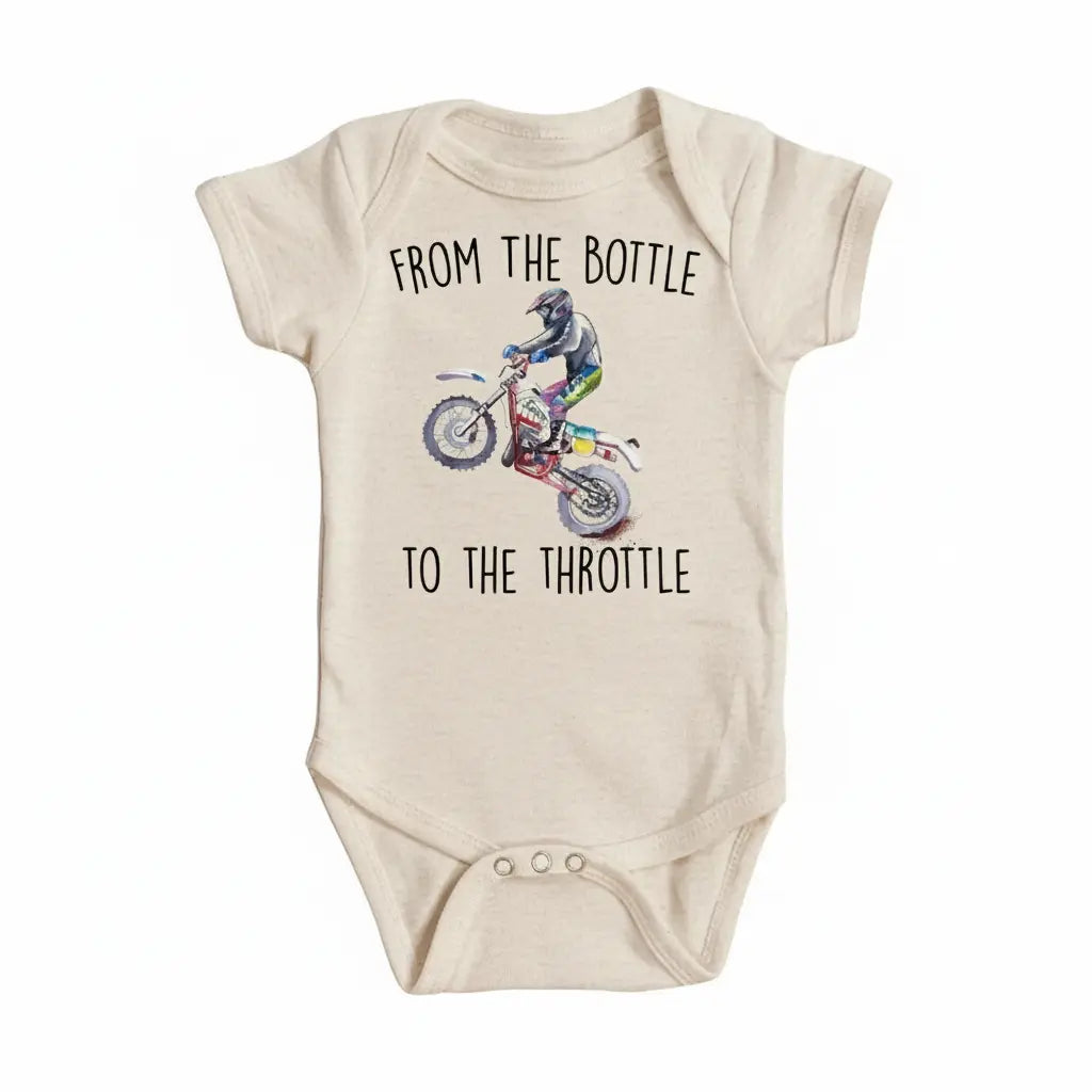 Dirt Bike Thorttle - Baby Boy Girl Clothes Infant Onesie® Funny Cute Newborn GS1  Funny Cute Onesie® | North Fork Forager LLC