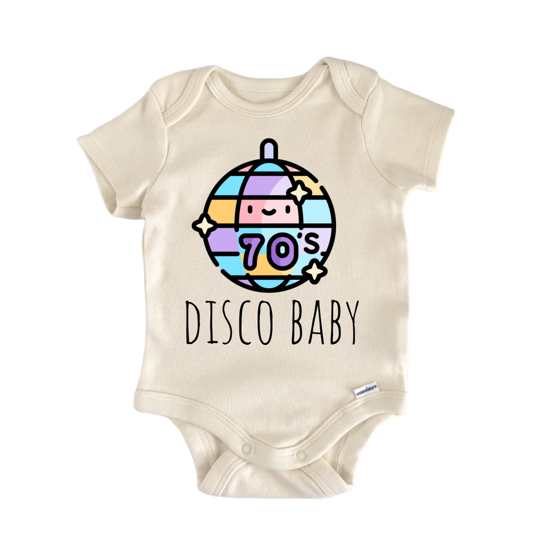 70S Disco Music - Baby Bodysuit  Funny Cute Onesie® | North Fork Forager LLC