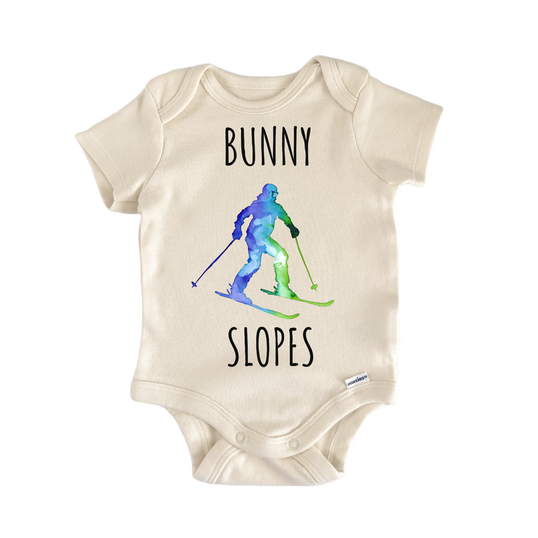 Bunny Slopes Skiing Ski Snow Baby Gift Baby Onesie®