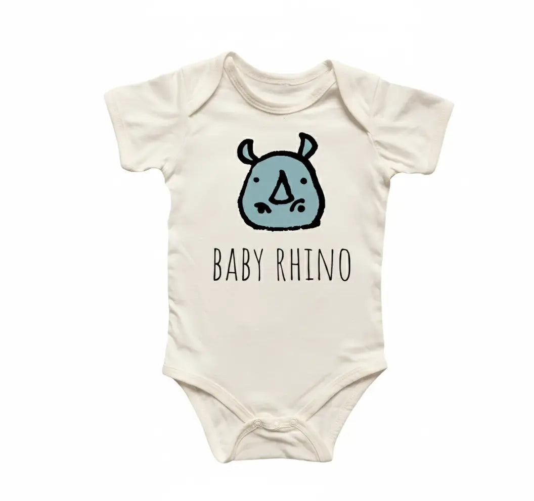 Rhino Safari - Baby Boy Girl Clothes Infant Bodysuit Funny Cute Newborn  Funny Cute Onesie® | North Fork Forager LLC