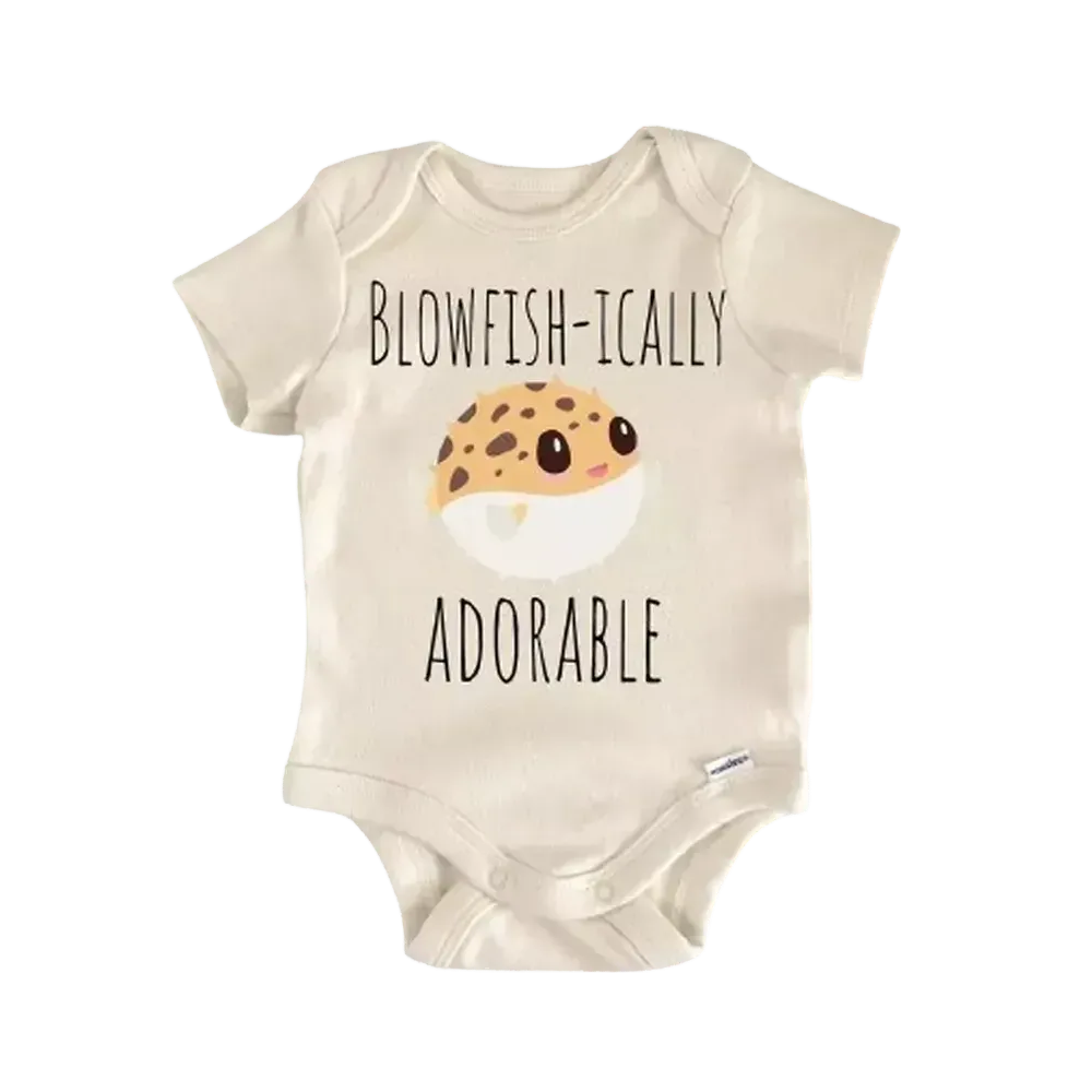 Blowfish Pufferfish Seafood Fish - Baby Boy Girl Clothes Infant Bodysuit Funny Cute  Funny Cute Onesie® | North Fork Forager LLC