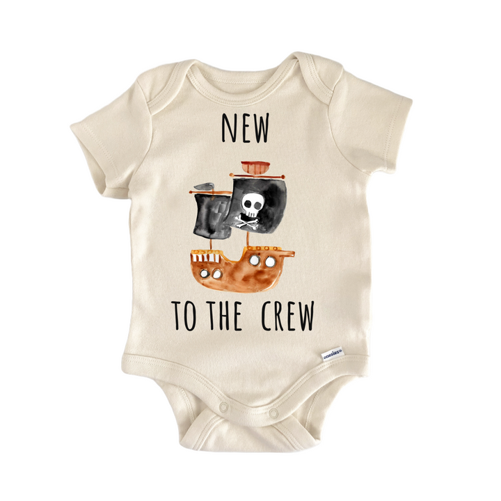 New To The Crew Pirate Ship Baby Gift Baby Onesie®