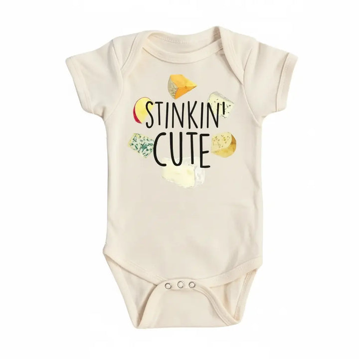 Cheese Stinkin' Cute - Baby Boy Girl Clothes Infant Onesie® Funny Cute Newborn GS1  Funny Cute Onesie® | North Fork Forager LLC