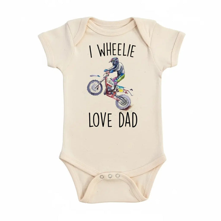 Dirt Bike Wheelie - Baby Boy Girl Clothes Infant Onesie® Funny Cute Newborn GS1  Funny Cute Onesie® | North Fork Forager LLC