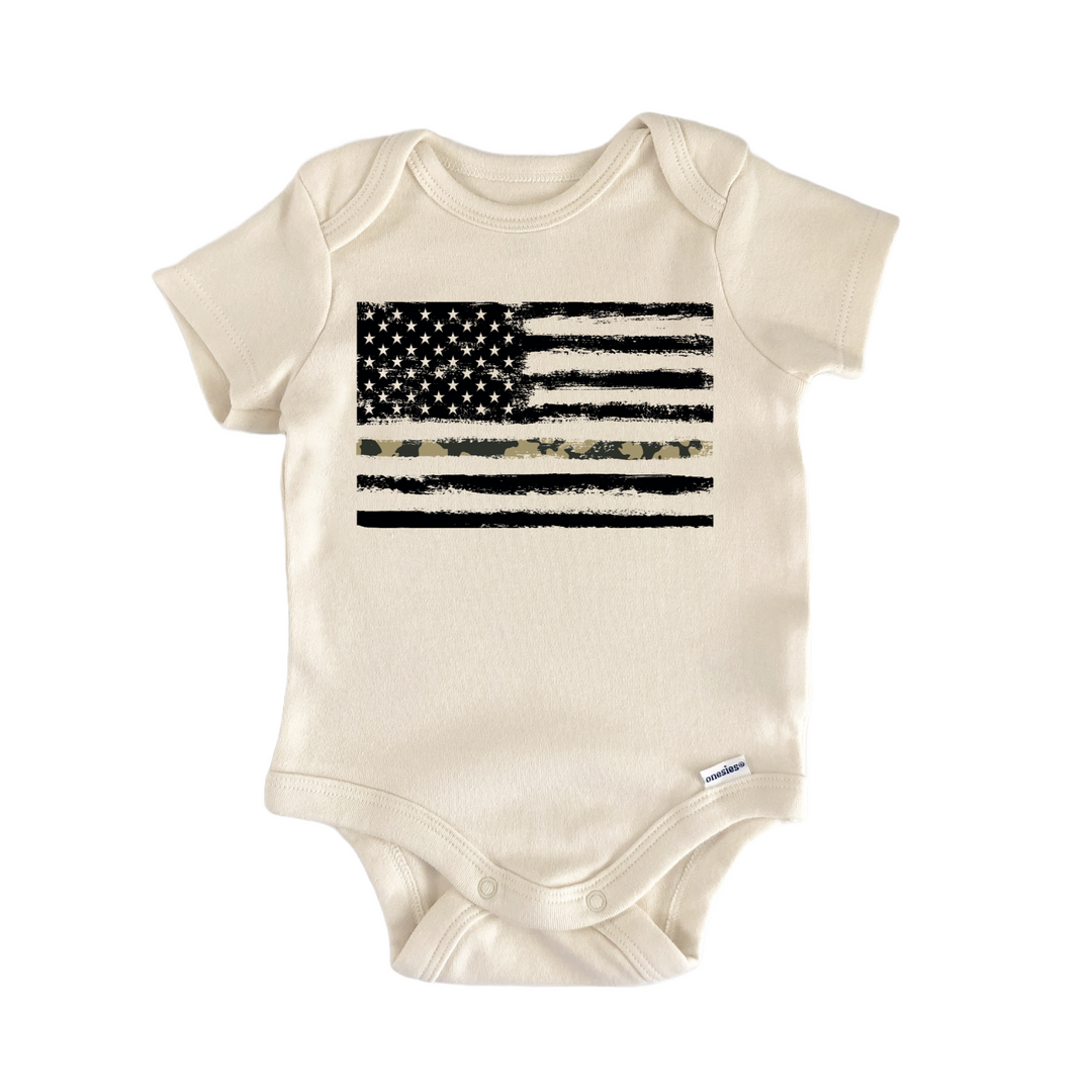 Thin Green Line Flag Military Baby Gift Baby Onesie®