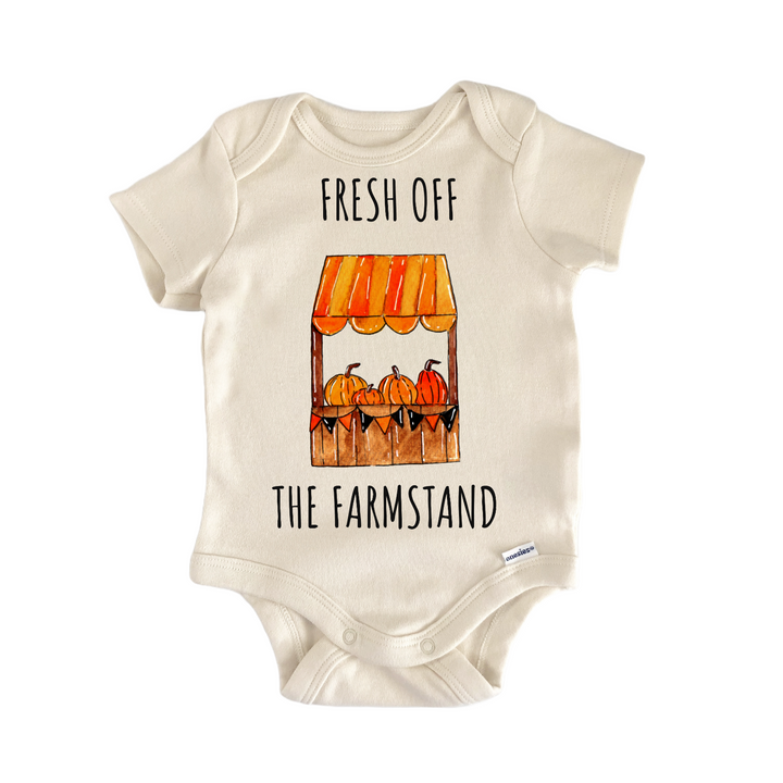 Pumpkin Fall Farmstand Market Infant Gift Baby Onesie®