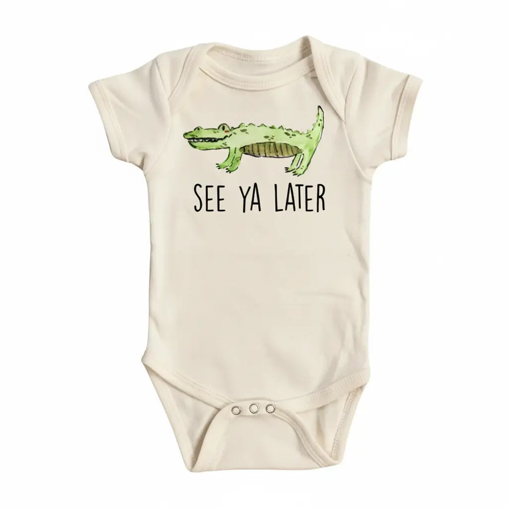 Alligator Green - Baby Boy Girl Clothes Infant Bodysuit Funny Cute Newborn  Funny Cute Onesie® | North Fork Forager LLC