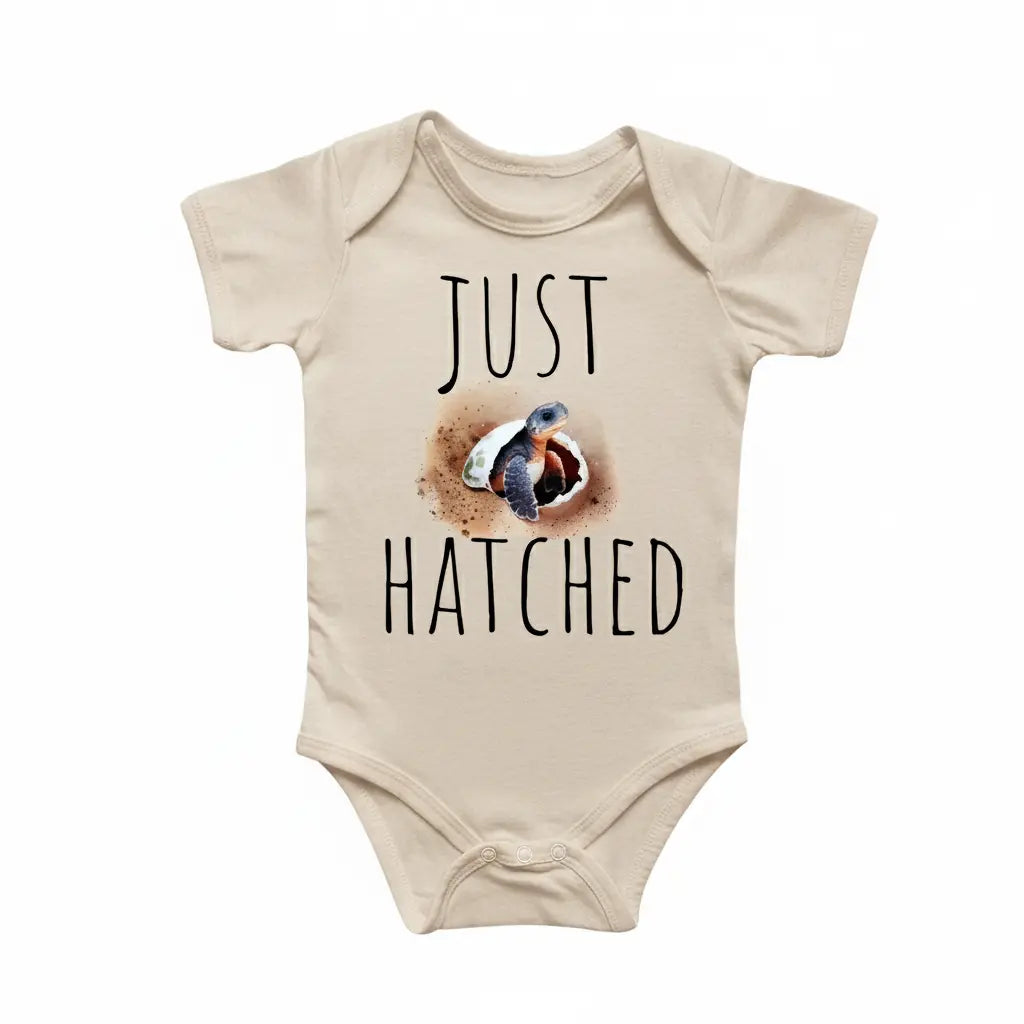 Just Hatched Turtle - Baby Boy Girl Clothes Infant Bodysuit Funny Cute Newborn  Funny Cute Onesie® | North Fork Forager LLC