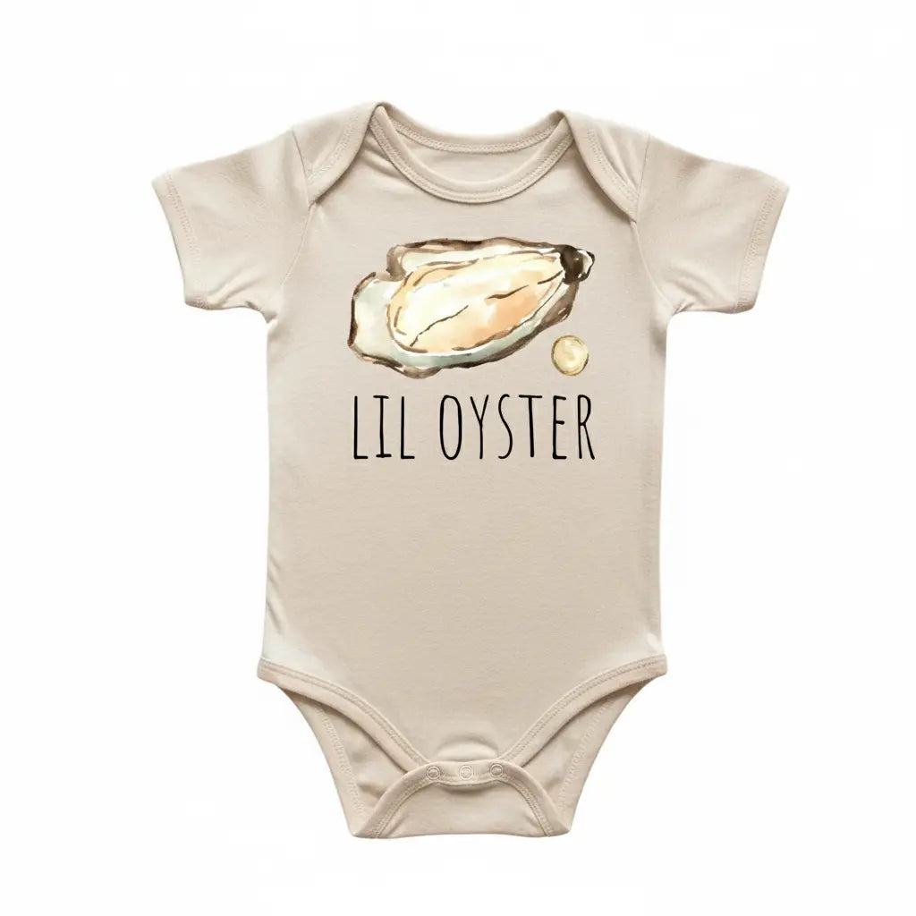 Little Oyster - Baby Boy Girl Clothes Infant Bodysuit Funny Cute Newborn  Funny Cute Onesie® | North Fork Forager LLC