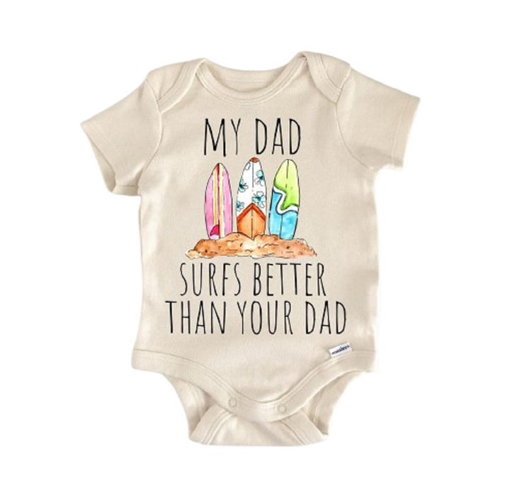 Surfing Surfer Surfboard - Baby Boy Girl Clothes Infant Bodysuit Funny Cute Newborn  Funny Cute Onesie® | North Fork Forager LLC